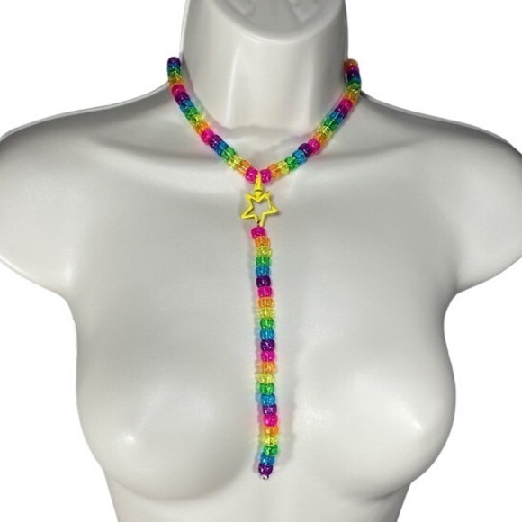 kandi kids by mitzie Jewelry - Glitter Bratz Kandi Kids Drop Star rave party Necklace